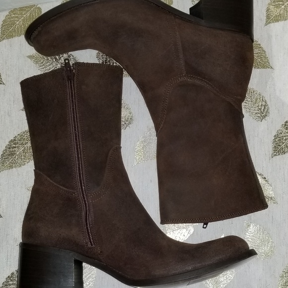 Kenneth Cole Brown Suede Mid Calf Boot - Picture 3 of 8